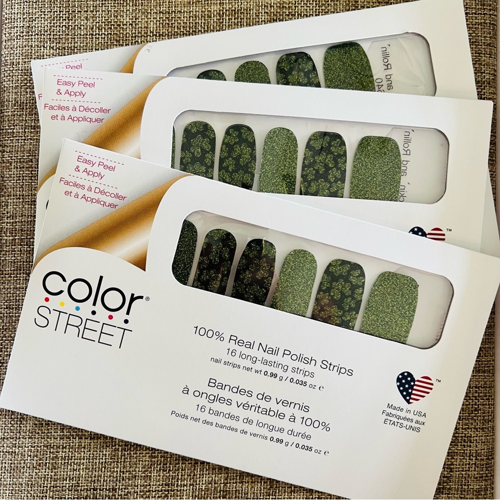 RETIRED! Color Street Shamrockin’ and Rollin’ Dry Nail Polish Set